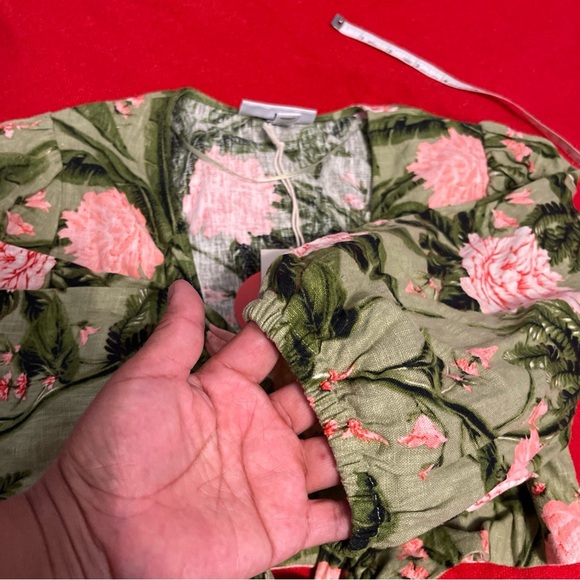 Agua bendita x target women XXS peony print tie wrap top - Picture 4 of 8